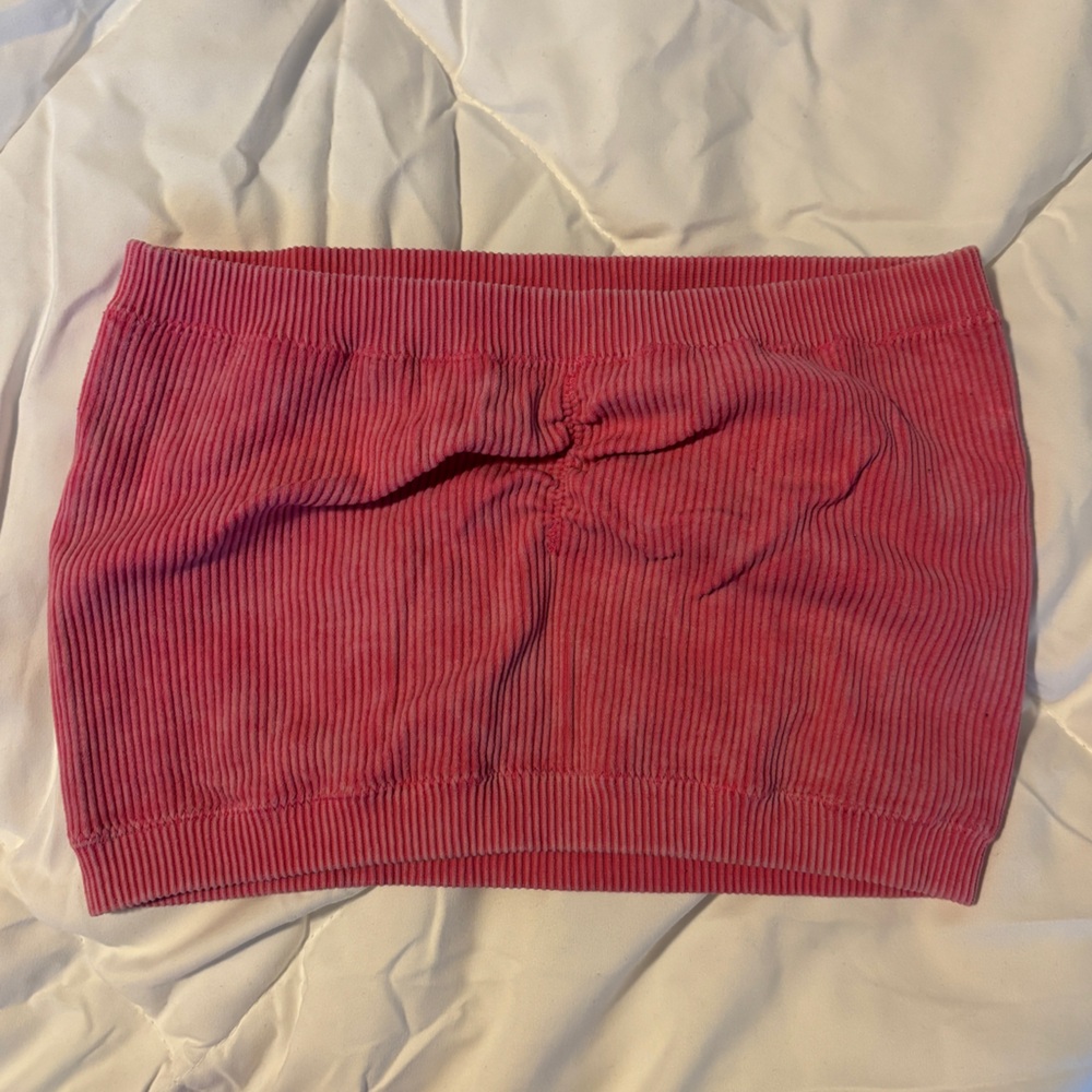 American Eagle Ribbed Tube Top in Raspberry Pink